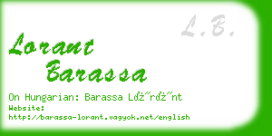 lorant barassa business card